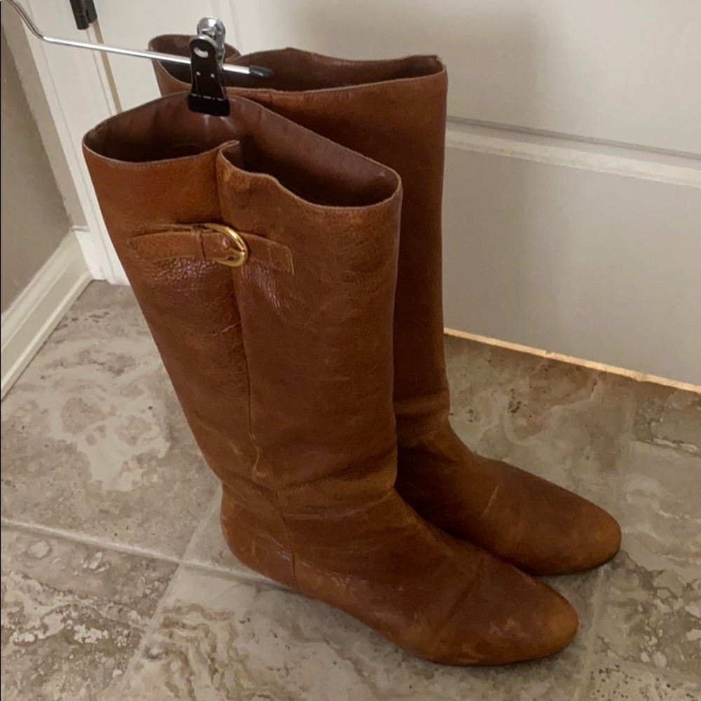 Steven cognac riding boots